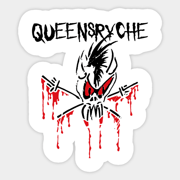 headbang queensryche Sticker by potato cast